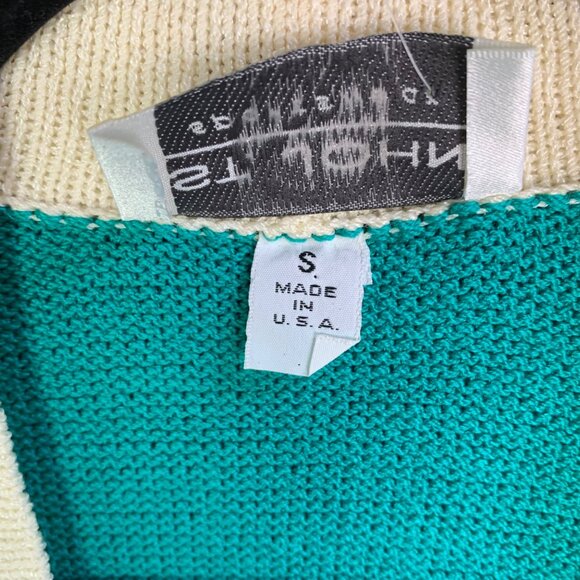 NWT $183 St.‎ John Sportwear Open Front Cardigan Turquoise Blue Women’s Sz Small - Picture 7 of 9